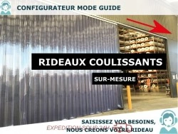 RIDEAU LANIERES PVC COULISSANT  RIDEAU A LANIERES PVC SOUPLE COULISSANT