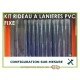 KIT RIDEAU PVC KIT RIDEAU A LANIERES PVC TRANSLUCIDE