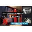 RIDEAU A LANIERES PVC SOUPLES IGNIFUGE M1 ET M2