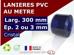 Accueil BANDE PVC SOUPLE : LARG.300 MM x EP. 2/3 MM - VENDU AU METRE