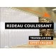 RIDEAU LANIERES PVC COULISSANT  RIDEAU COULISSANT A LAMELLES PVC TRANSLUCIDES (EFFET CALQUE)