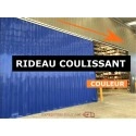 RIDEAU COULISSANT A LAMELLES  PVC COULEUR
